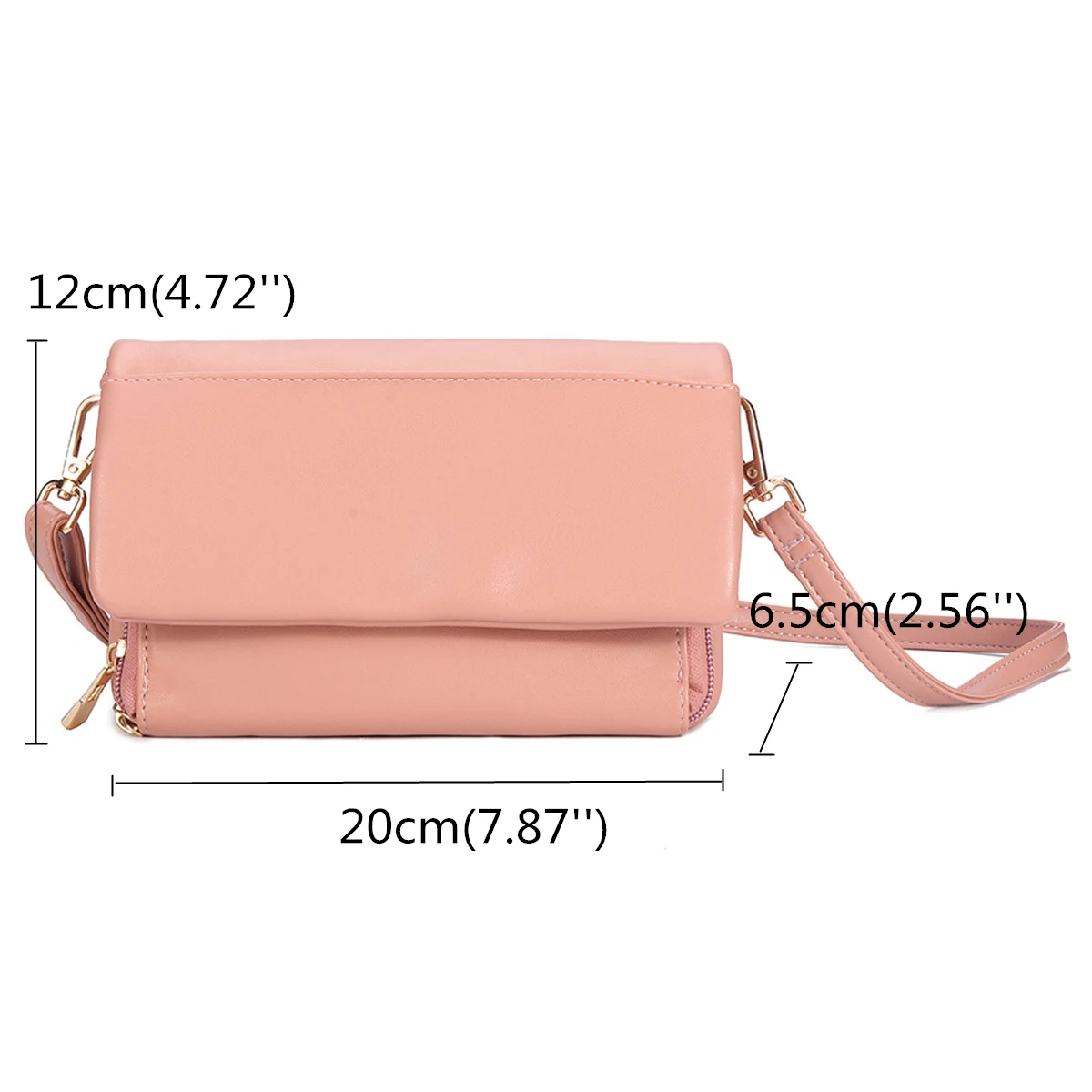 RFID Candy Color Multifunction Shoulder Bag for Women Messenger Bags Ladies PU Leather Handbag Purse Female Crossbody Bag Women