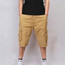 Классический плюс Размеры шорты Для мужчин: максимальный обхват талии 117 см Срок производства тиража: 30-40, 42, 44, 46, L-XXXL 4XL 5XL 6XL Лето мужские свободные брюки-карго Брюки