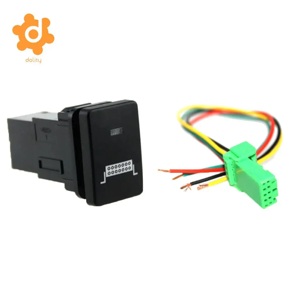4 Pole Push Button Switch Blue LED for Toyota Camry Land Cruiser Hilux