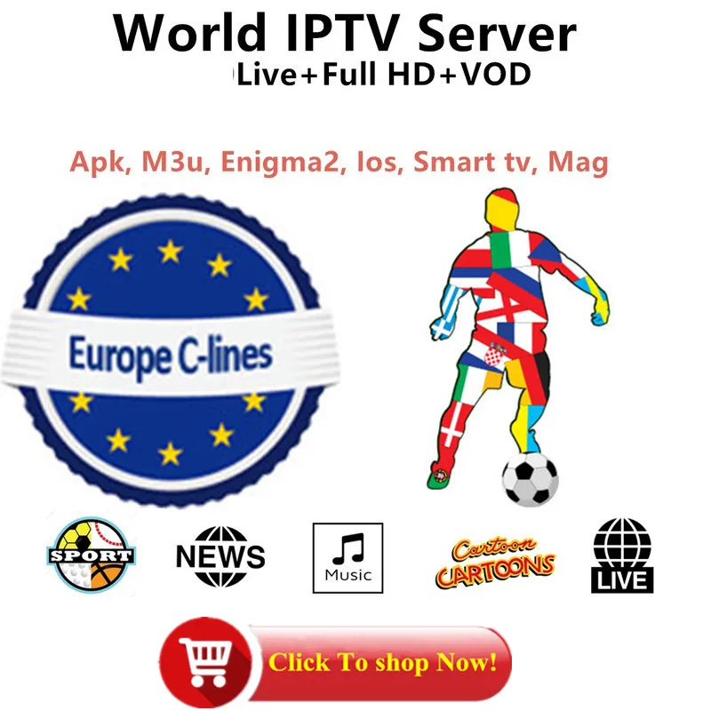 

IPTV M3u Subscription Iptv Italy UK German French Spanish Spain Arabic Premium For Android Box Enigma2 Smart TV PC Linux TV IPTV