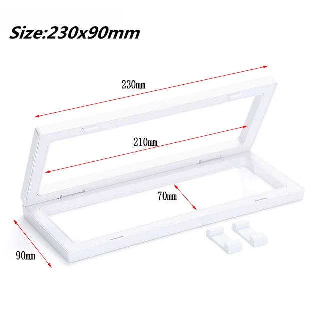 20 шт. плавающая рамка для фотографий теневая коробка для ювелирных изделий дисплей подставка держатель Защита ювелирных изделий камень Презентация чехол - Цвет: 230x90mm-White