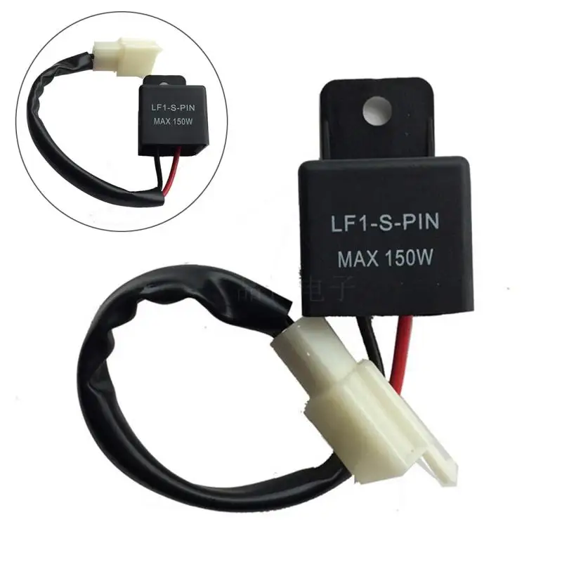 2018 new hot 2 Pin 12V Motorcycle Bike Electronic LED Flasher Relay 150W LF1 S PIN LED Turn