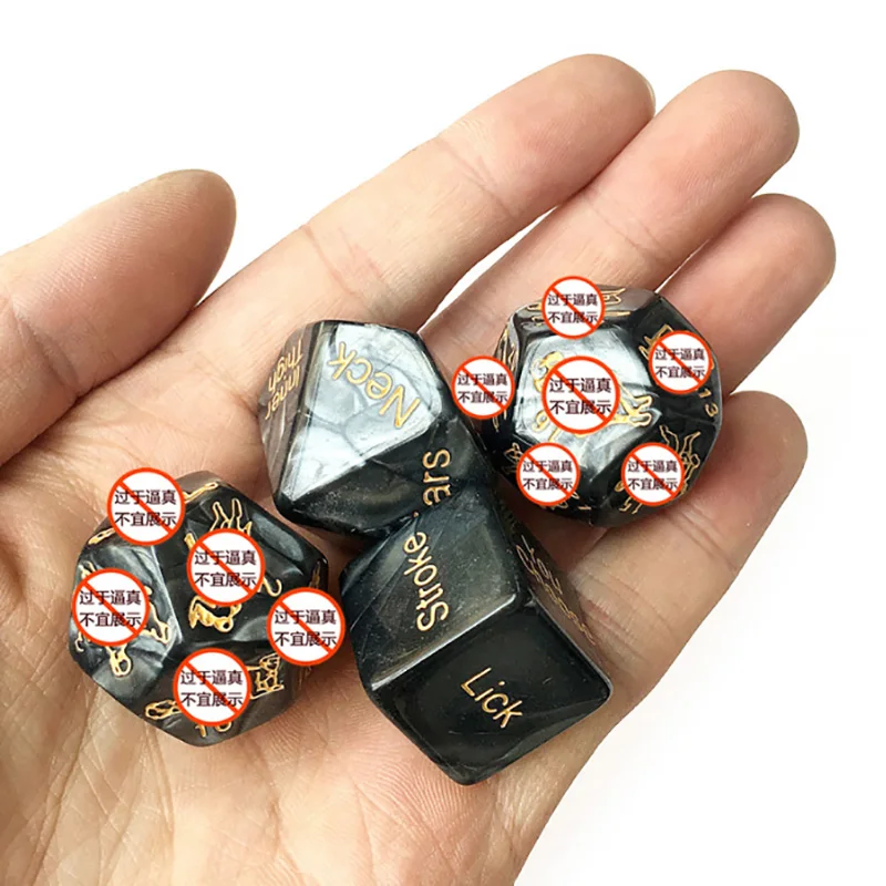 Флуоресцентные/белые/черные игральные кости сексуальный набор игральных костей