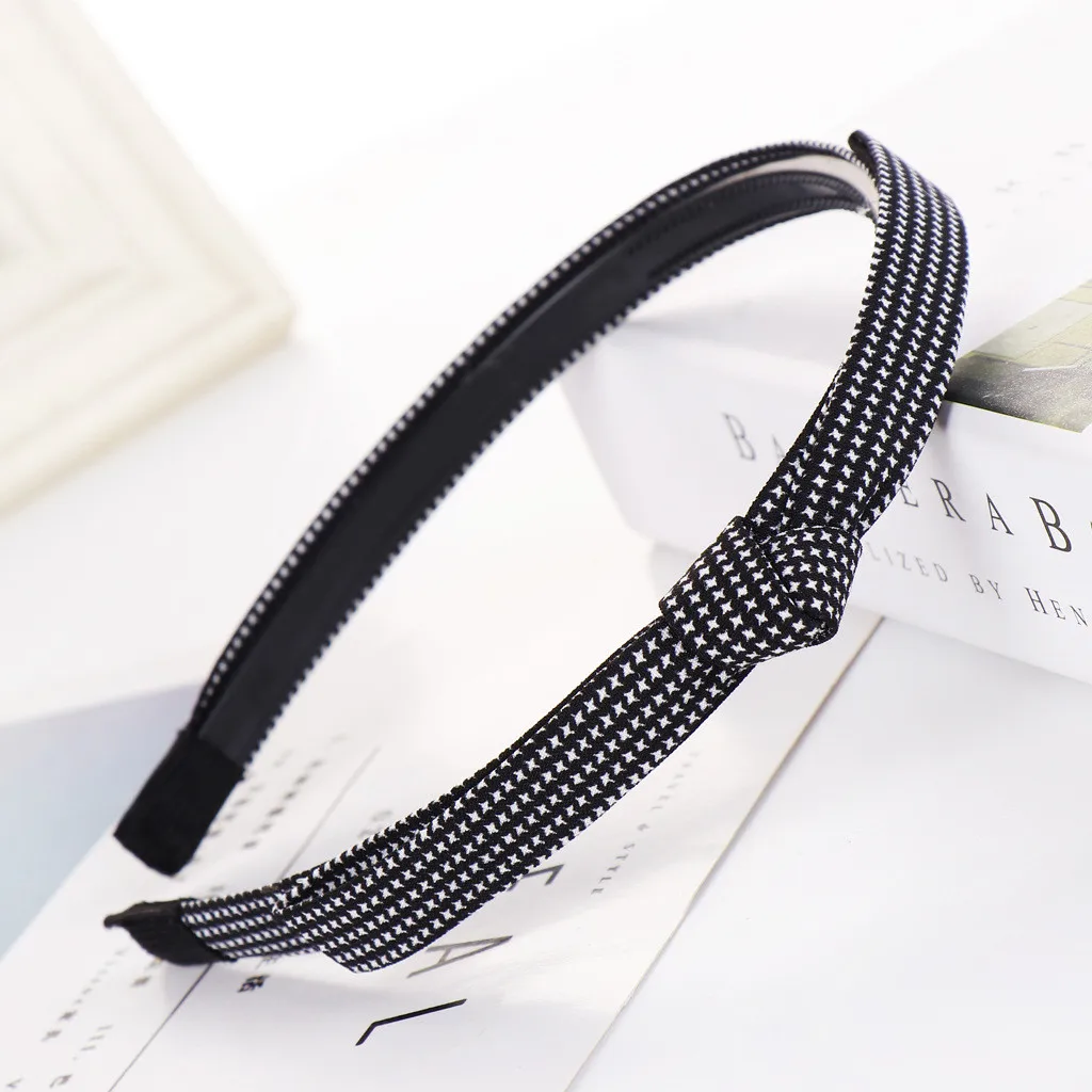 

Headband Women 2019 Fashion Bow-Knot Hairband Women Hair Head Hoop Plaid Sweet Girls Headband Hair Accessories Para el cabello