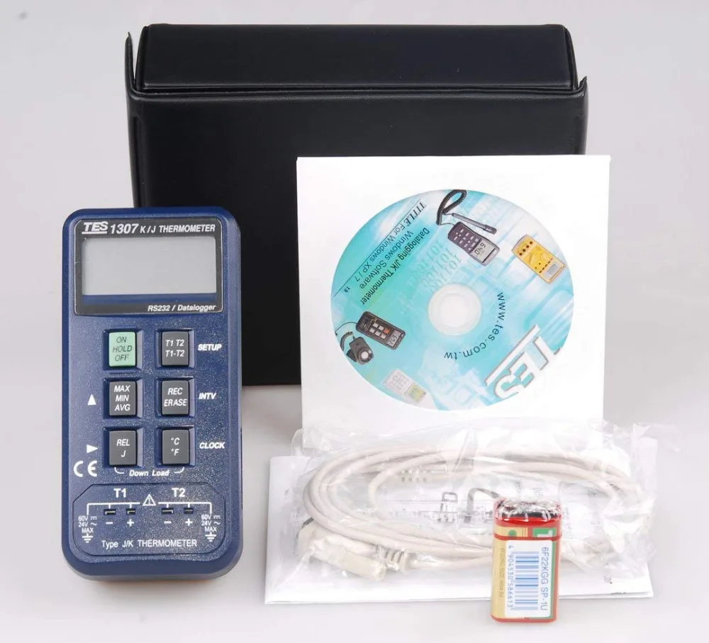 TES 1307 Datalogging K/J Тип термопары TES1307|Приборы для измерения температуры| |