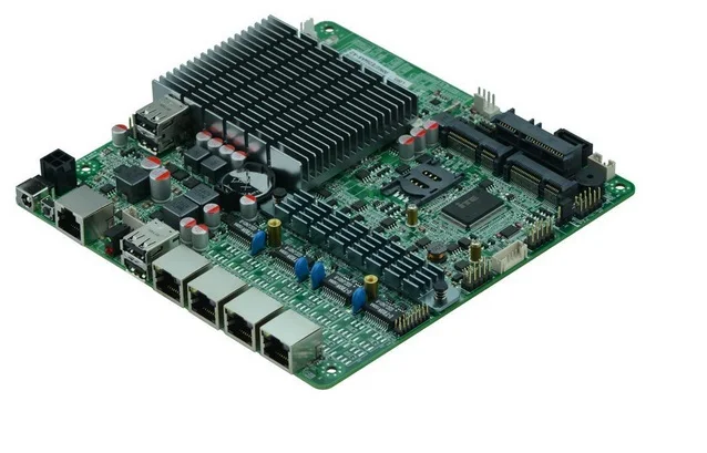 

With 4 Intel 82583V Gigabit LAN controllersIntel baytrail J1900 fanless Quad core mini PC/Server motherboard