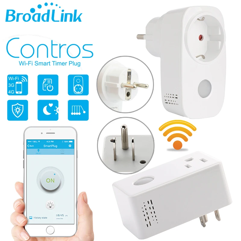 

Original Broadlink SP3 Smart Wireless WiFi Socket Remote supports ALEXA or GOOGLE HOME Control By IOS Android Phone 2018 New
