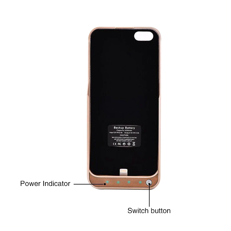 Чехол зарядка для iPhone 5 внешний аккумулятор 4 SE 4200 мАч|Чехлы с аккумулятором| |