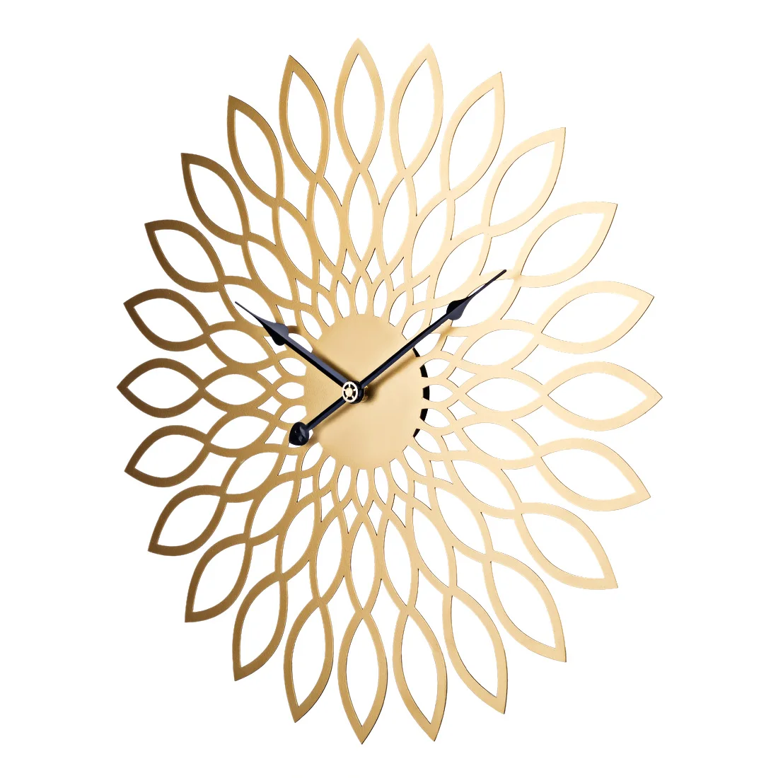

Homingdeco 20 Inches Carved Flower-Shaped Mute Wall Clock Slient Wall Clocks Home Decor Household Hanging Clock - Golden