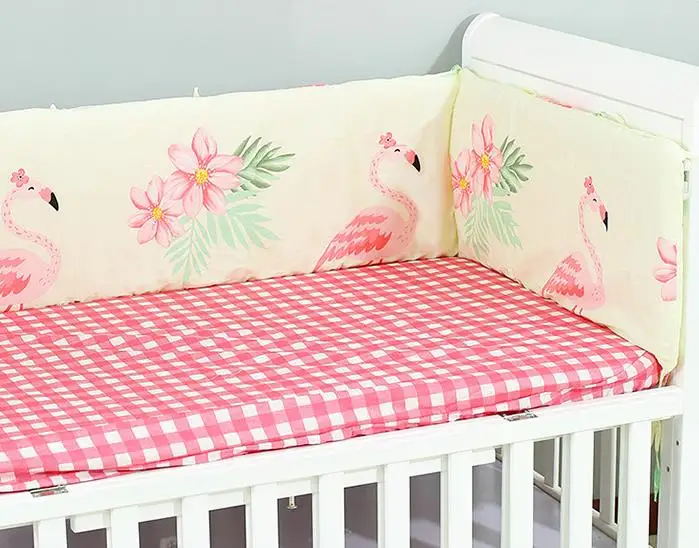 Cama do Bebê Amortecedor de Algodão em Forma de u Decoração do Quarto Berço Engrossar Almofada Bebê Ferroviário Capa Protector Conjunto Linha Almofadas Recém-nascidos 11 em forma de u engrossar almofada bebê