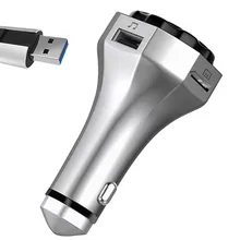 Металлический Автомобильный mp3 плеер вызов по bluetooth-гарнитуре в режиме «свободные руки fm передатчик беспроводное воспроизведение музыки карты USB флэш-накопитель USB для зарядки мобильного телефона