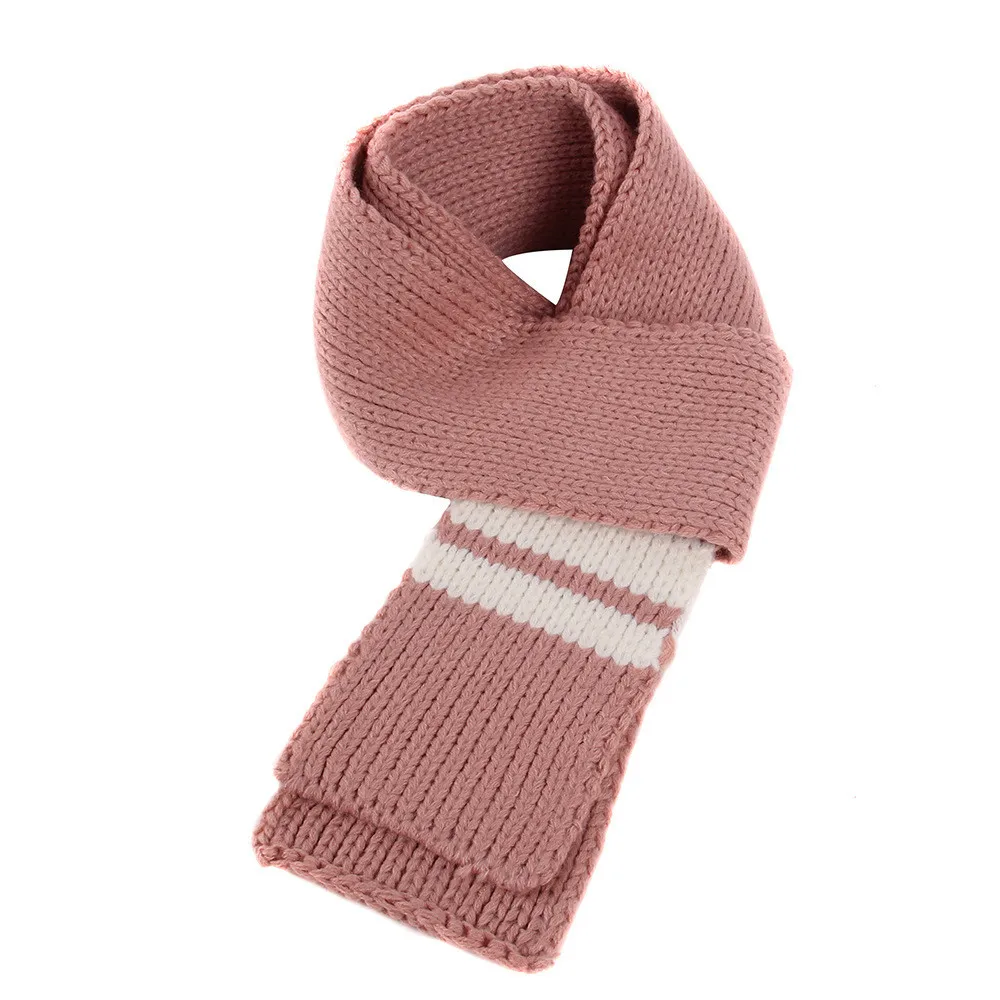 Женский шарф для мальчиков и девочек, Высококачественно перфорированный вязаный шаль в полоску, прямоугольный шарф зимние осенние шарфы, люксо, теплый, 18Oct7