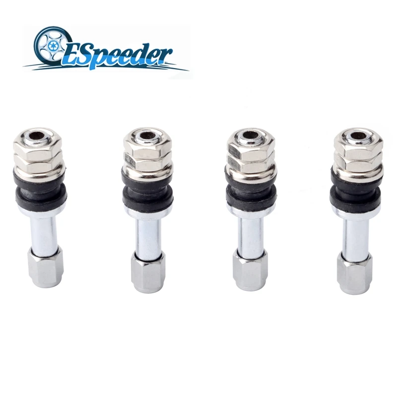 ESPEEDER 4PCS Bolt in Tire Valve Stems TR48E Flush Mount With Dust Caps Tubeless Valve Tire