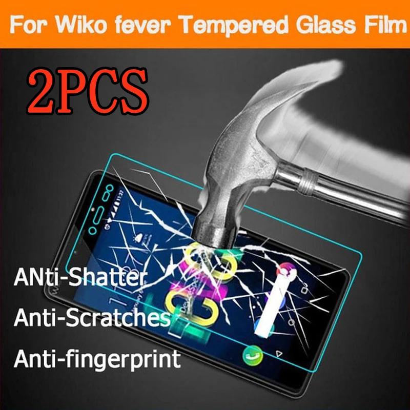2 шт закаленное стекло для WIKO FEVER 4G Защитная пленка 9H защитная Взрывозащищенная |