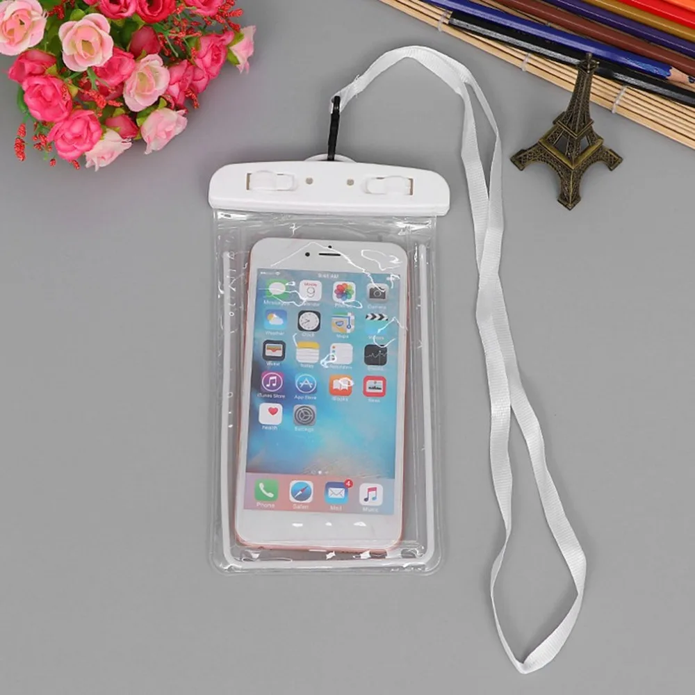 

Outdoor Waterproof Phone Bag, Luminous Universal Mobile Phone Case, With Neck Strap, For Swimming Surfing Fishing Boating