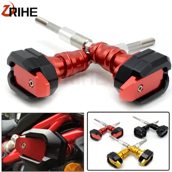 

Motorcycle CNC Aluminum Frame Sliders Crash Pads Cover Falling Protector Guard For Ducati Monster 1200 821 X-DIAVEL 1200