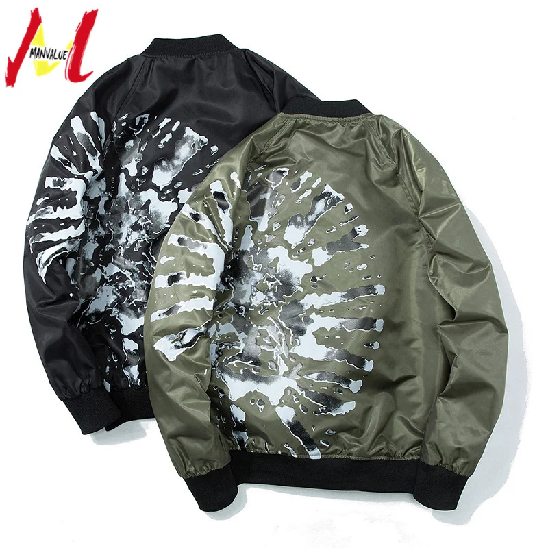 MANVALUE Spring and Autumn Men's New MA1 Pilot Coats Male Korean Style Trendy Hip-hop Loose Junior Student Suits Jackets | Мужская