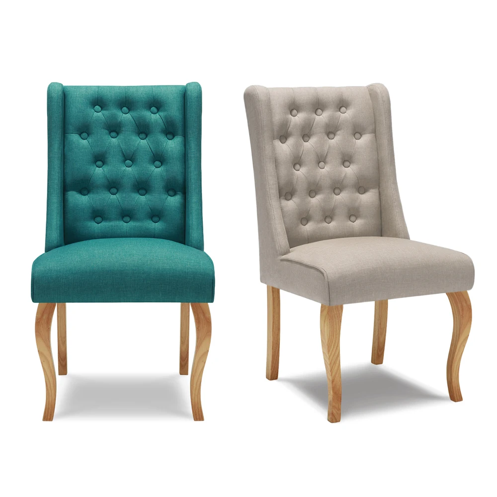 Ikayaa us uk fr lager antike tufted esszimmerstuhl leinen akzent stuhl polster seite wohnzimmer stuhl w