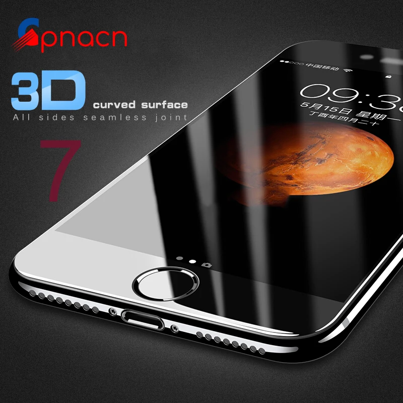 

3D Soft Edge 9H Tempered Glass For iPhone 7 6 6S Plus 8 Full Cover Screen Protector For iPhone 6 6S 7 Plus Protective Glass