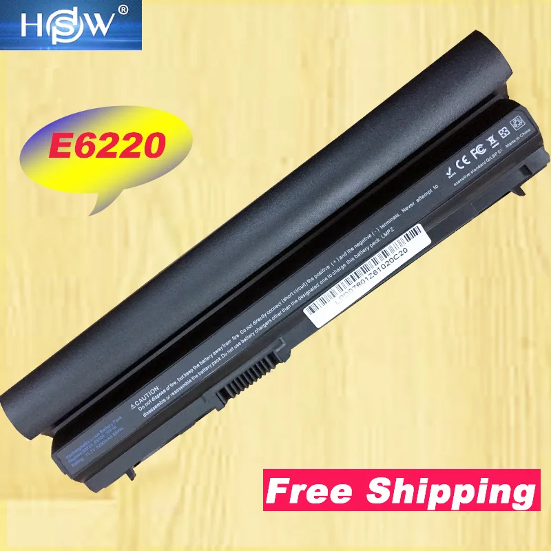 Аккумулятор HSW 6cell 0F7W7V 9GXD5 для Dell Latitude E6220 E6230 E6320 E6430S E6120 E6330 R8R6F GYKF8 RFJMW WJ38 09K6P 312-1239 |