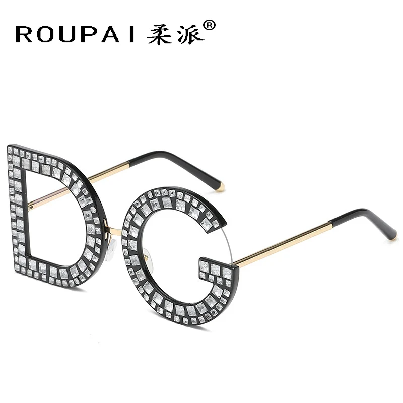 ROUPAI Diamond негабаритных солнцезащитные очки Для женщин квадратный поляризационные