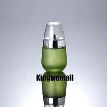 300 шт./партия, 30 мл зеленого стекла, бутылка для лосьона с серебряным насосом, пресс-насос, косметический контейнер, ENG03