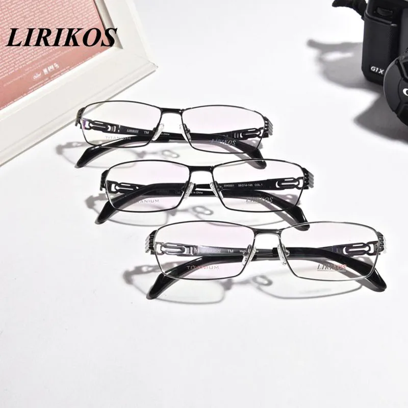 

LIRIKOS Pure Titanium Glasses with Delicacy Hollow out Men Business Reading Glasses Reading Clear Eye Lens male Spectacle Eyewea