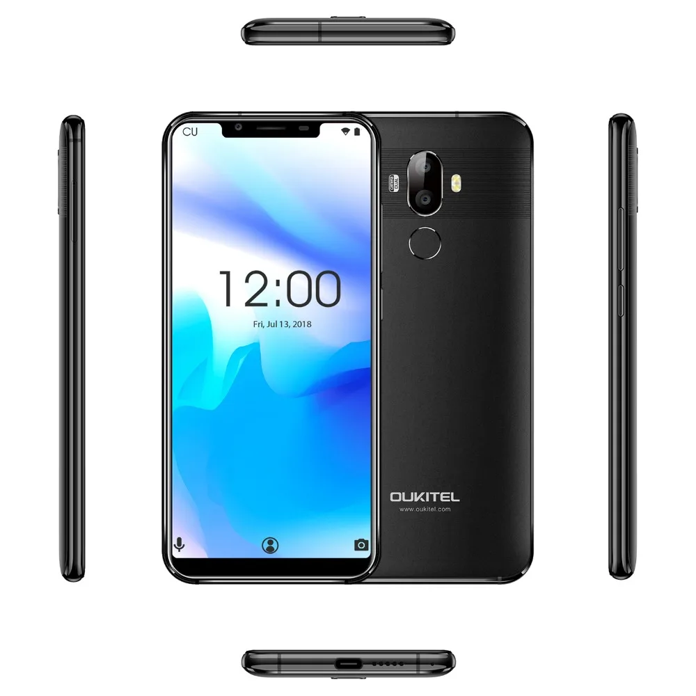 OUKITEL U18 5,8" полный дисплей Мобильный телефон MT6750T Восьмиядерный Android 7,0 4G ram 64G rom 4000mAh распознавание лица сканер отпечатков пальцев Смартфон