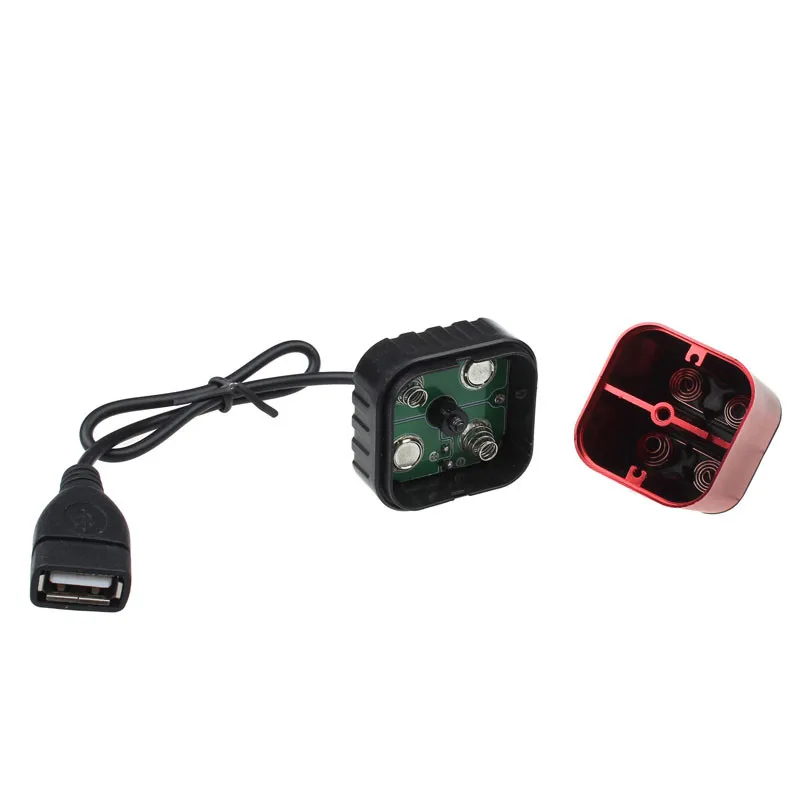 4pcs Emergency USB Charger 5V AA Batteries Box Waterproof USB Aluminum Alloy Storage Power Bank Case Holder Without Battery