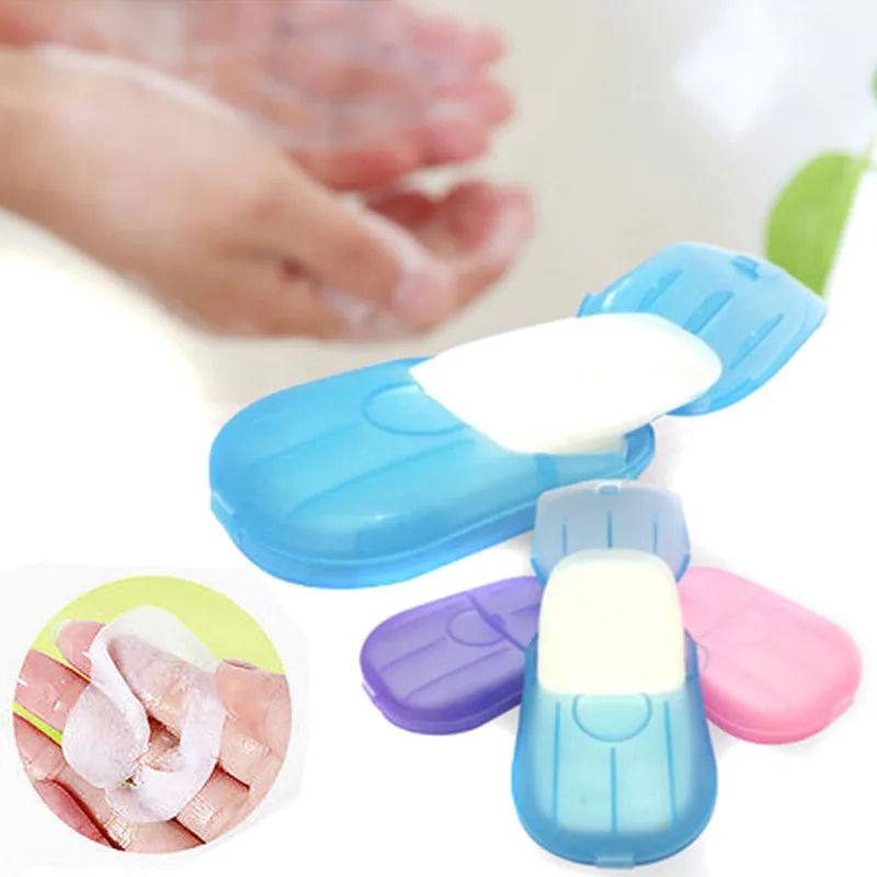 5 Boxes Portable Outdoor Soap Sheets Washing Hand Bath Face Travel Soap