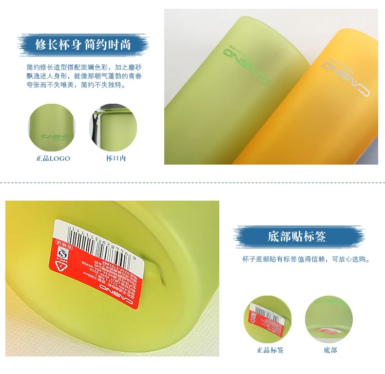 Большой fuguang бренд емкость 1000 мл Высокое качество Портативный студент горячей воды в пластиковые бутылки зеленый красный синий