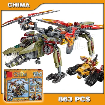 

863pcs King Crominus Rescue Golden Lion 10358 Model Building Blocks Sets Kits Amazing Movie Toys Bricks Compatible with Lago