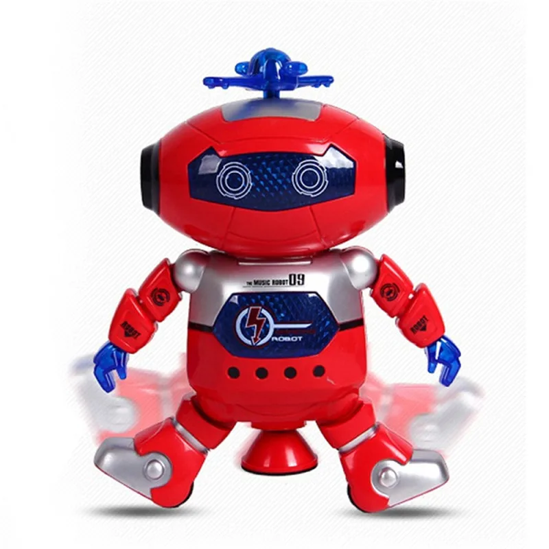 intelligent robot 360 rotating space dancing robot musical electronic store open on christmas