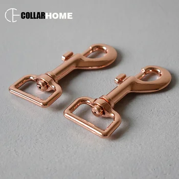

50pcs Plated metal buckle swivel lobster leather bag strap 25mm 1 inch belt dog clip hook for key chain dog cat pet leash straps