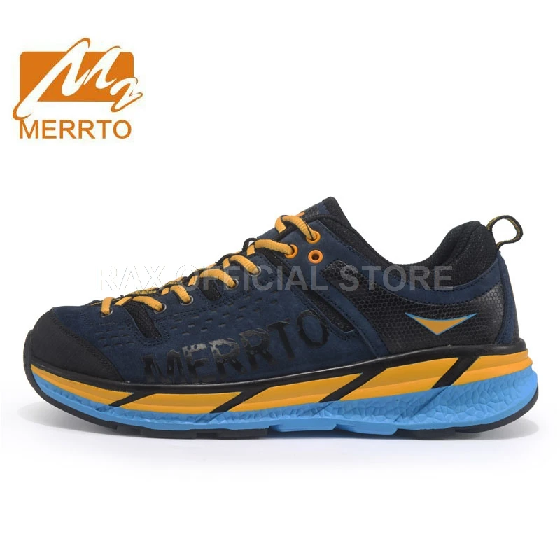 MERRTO Mens Outdoor Running Shoes Leather Sports Sneakers Breathable