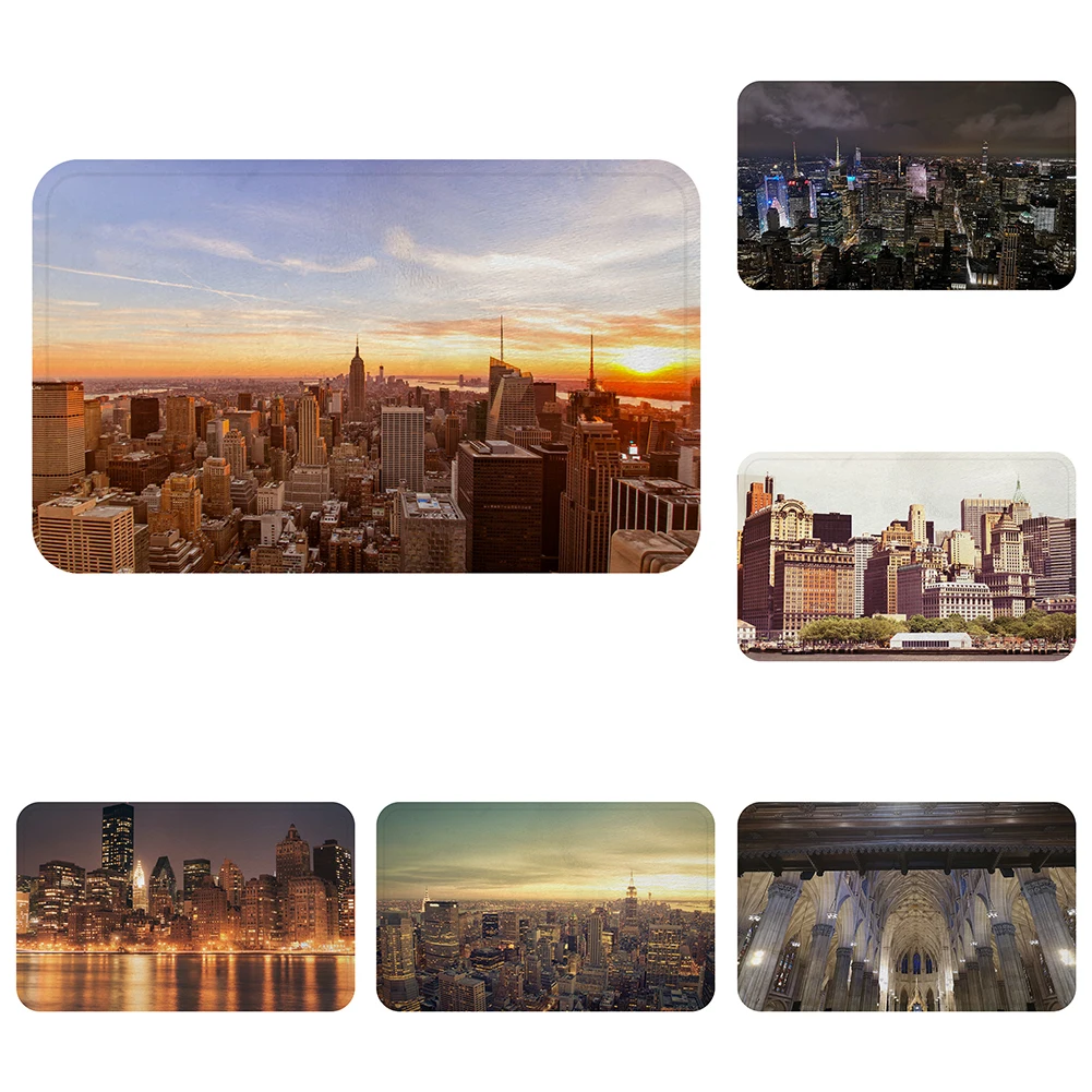 

New York City View Scenic US Doormat Bath Kitchen Carpet Decorative Anti-Slip Mats Room Car Floor Bar Rugs Door Home Decor Gift
