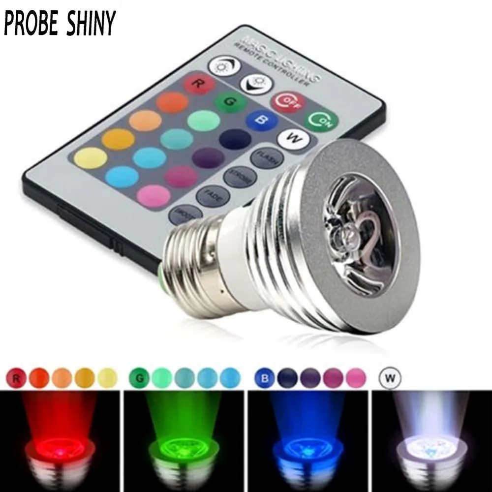 Энергосберегающая светодиодная лампа E27 RGB 16 цветов + 24Key IR Remote PML|lamp tree|light house lamplamp