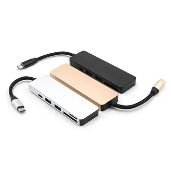

USB 3.1 Type-C Hub TF Card Reader Type C To USB Converter High Speed USB 3.0 Splitter Hub Adapter For Macbook Drop Shipping