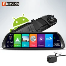 Bluavido 4G Android 8,1 Dash камера 10 дюймов зеркало заднего вида GPS навигация FHD 1080P Автомобильный видеорегистратор видео регистратор WiFi рекордер