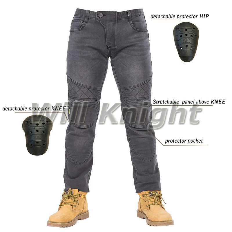 

Black Motorcycle Racing Jeans The Standard Version Ride Jeans Trousers Comfortable Riding