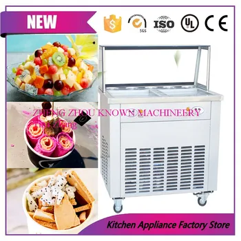 

Free sea ship to your home CE square pan ice machine thai rolled fried ice machine ice rolls pan fry ice cream rolls machine