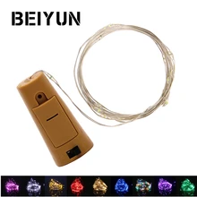 6 шт. серебряная проволока Волшебные светодиодные фонарики Водонепроницаемая Рождественская гирлянда садовая фляга для путешествующих пробковые пробки светодиодные фонари украшения