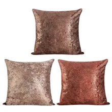 

Bronzing Cushion Covers Velvet Throw Pillow Covers Print Decorative Pillow Cases Square Pillowcase for Sofa Home Decor 50x50cm