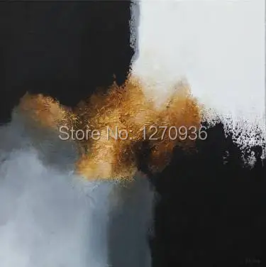 

Skilled Artist Hand-painted High Quality Modern Abstract Oil Painting Black and White and Grey Colors Oil Painting for Bed Room