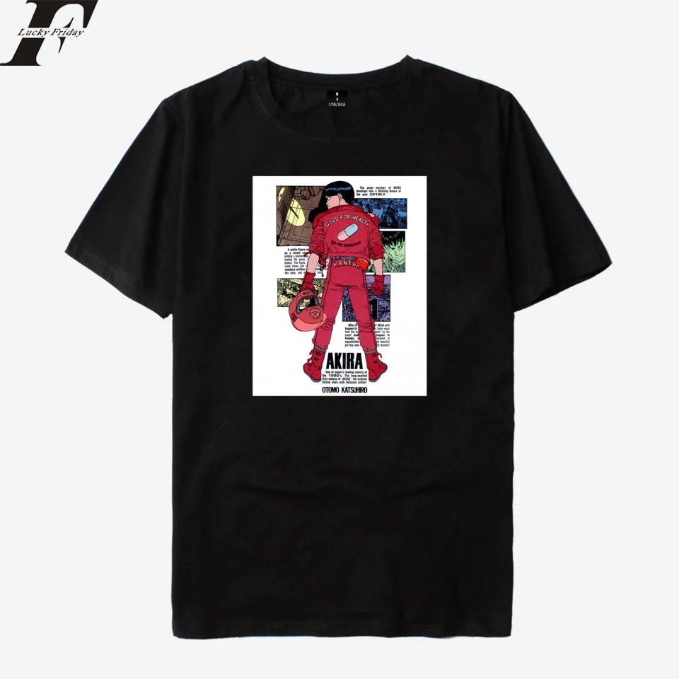 

LUCKYFRIDAYF 2018 Akira Funny Print Anime Movie T shirt Men/Women Cotton T-shirts Women Summer Short T-shirt Men Casual Top Tees