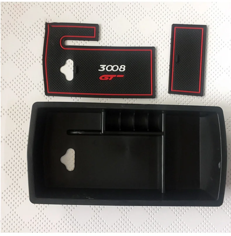 Ящик для хранения в подлокотнике автомобиля для peugeot 3008 GT 3008GT подлокотник ящик центральная консоль Органайзер бардачок поддон держатель