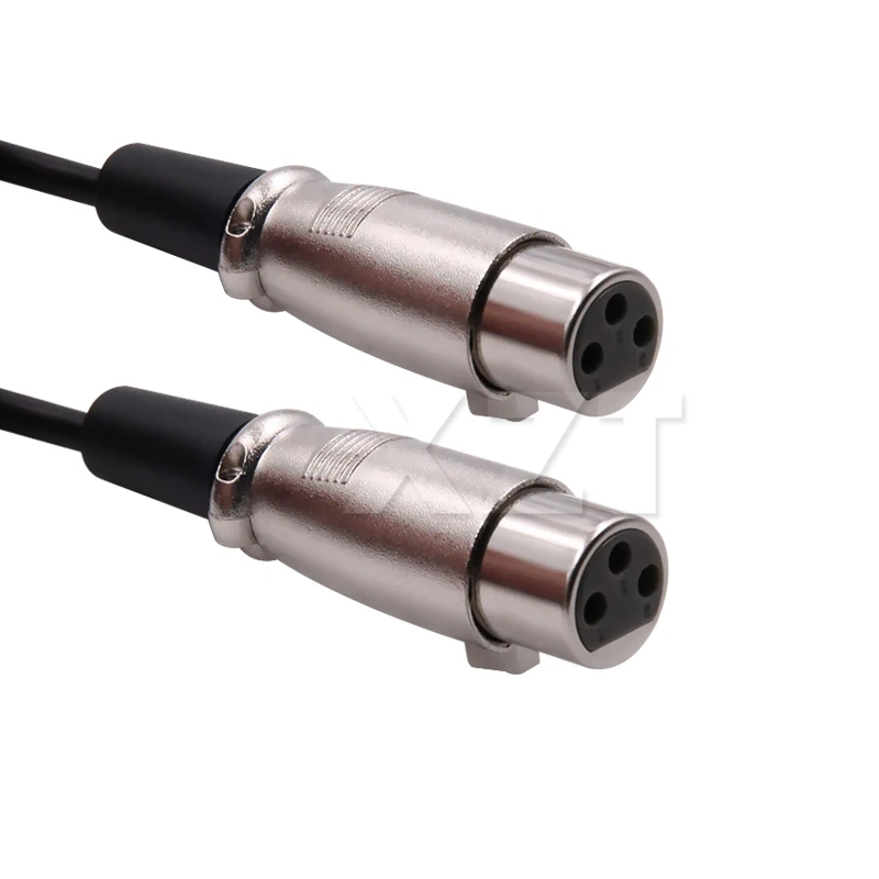 VITALCO XLR Gender Changer Female to Female Adapter Cable Microphone XLR 3  Pin Balanced Coupler