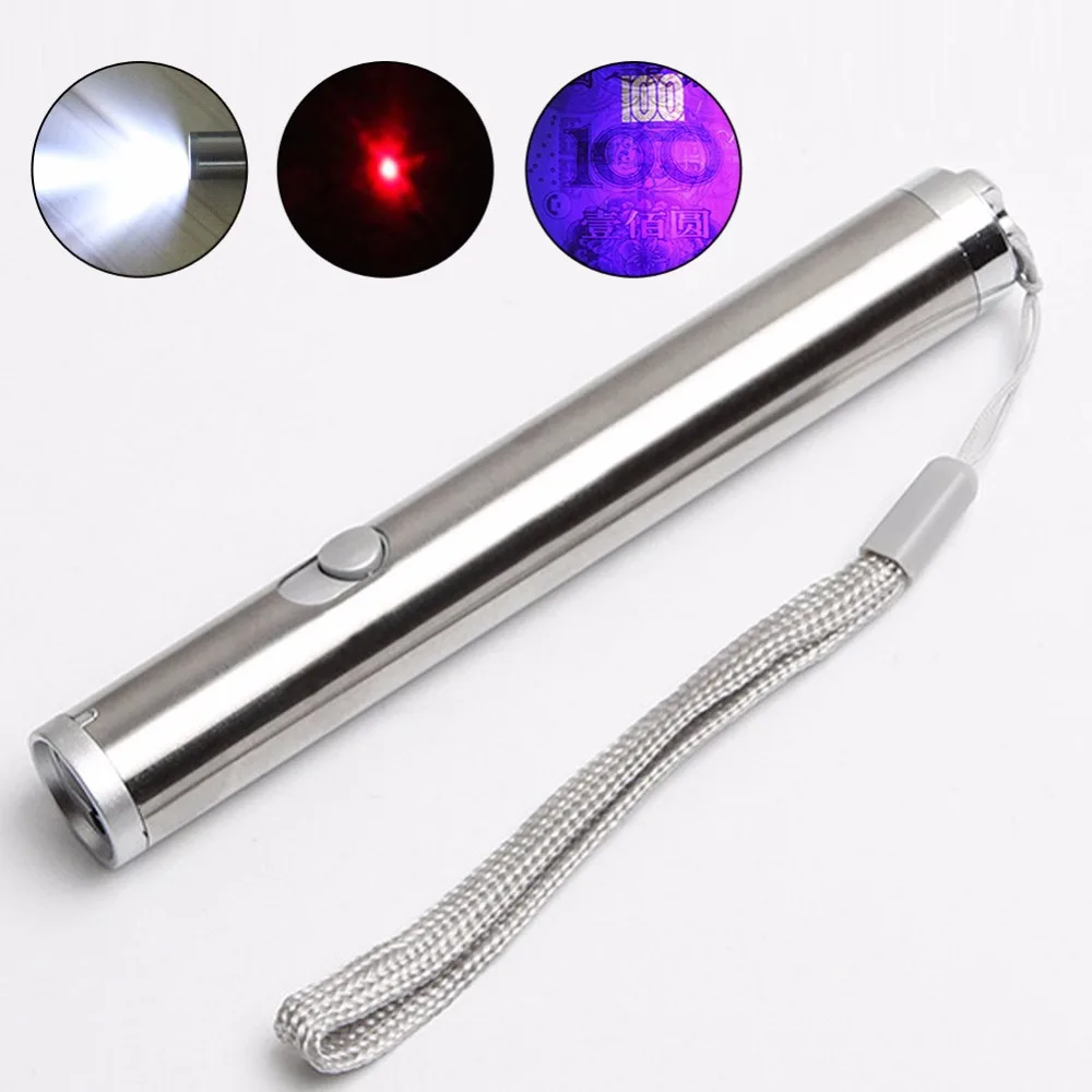 Koop Enjoydeal Multifunctionele Mini Zaklamp Draagbare Aluminiumlegering LED UV amp; Rode Laser amp; Verlichting Zaklamp Waterdichte Krachtige Zaklamp