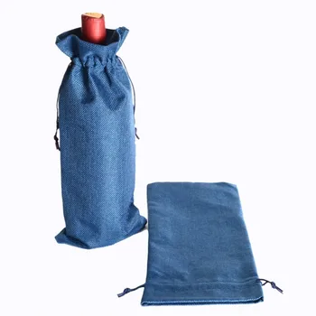 

10pcs Dark Blue Red WineLinen Pocket Ziplock Pouch Zip Lock Packaging Storage Bags Gift Package