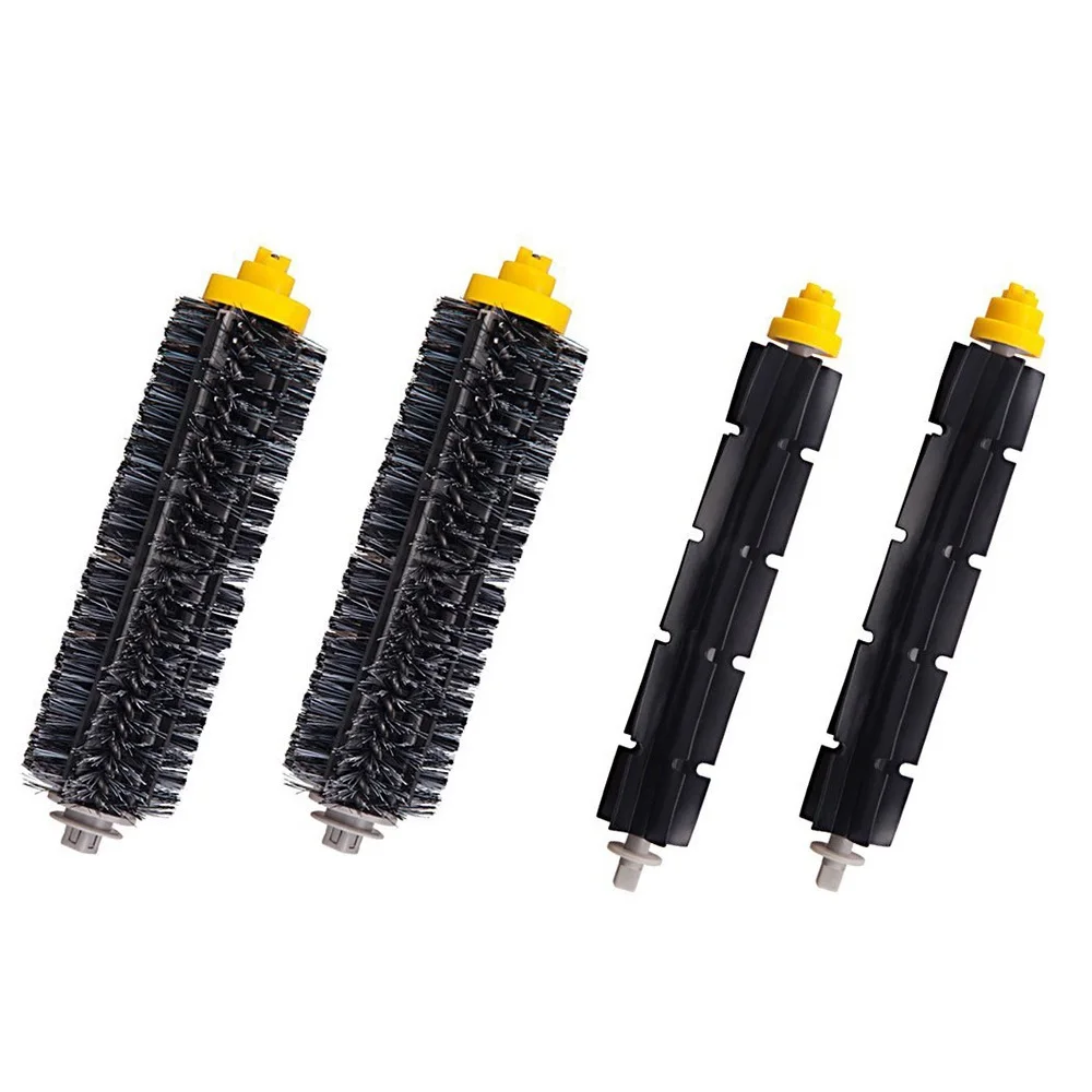 

2 Bristle Brush +2 Flexible Beater Brush for iRobot Roomba 600 700 Series 760 770 780 790 Vacuum Cleaner Parts Replacement kit